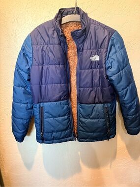 The North Face Kids Two-Tone Navy and Royal Blue Puffer Jacket